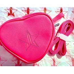 Jeffree Star Cosmetics Pink Heart Bag Purse Crossbody Makeup Box Exclusive NEW